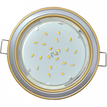 Ecola GX53 H4 светильник встраив. без рефл. 2 цв. золото-серебро-золото 38х106