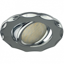 Ecola MR16 DH07 GU5.3 Светильник встр. поворотный Звезда (скрытый крепеж лампы) Хром 25x88 (кd74)