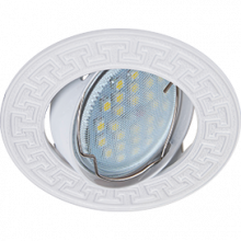 Ecola MR16 DL111 GU5.3 Светильник встр. литой поворотный Антик2  Белый 24x88