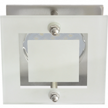 Ecola MR16 DL200 GU5.3 Glass Квадрат со стеклом Прозрачный и Матовый / Хром 45x77x77
