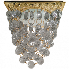 Ecola GX53 H4 5358 Glass Квадрат "Хрустальная гроздь" Тонированный / Золото 150x110x110 (к+)