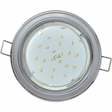 Ecola GX53 H4 светильник встраив. без рефл. 2 цв. хром-серебро-хром 38х106