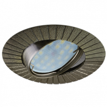 Светильник Ecola MR16 DL119 GU5.3 встр. литой поворотный Рифленые лучи Черненая Бронза 25x91
