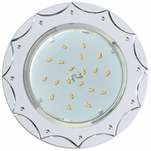 Ecola GX53 H4 DL5384  светильник встраив. без рефл. Звезда Белый/Алюм 20x110 (к+)