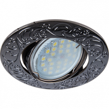 Ecola MR16 DL114 GU5.3 Светильник встр. литой поворотный Лианы Черный Хром 25x90