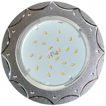 Ecola GX53 H4 DL5384  светильник встраив. без рефл. Звезда матовый Хром/Алюм 20x110 (к+)