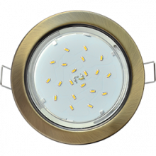 Ecola GX53 H4 светильник встраив. без рефл.  Черненая бронза 38x106 - 10 pack (кd102)