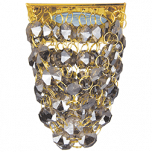 Ecola MR16 CR1014 GU5.3 Glass Стекло Квадрат "Хрустальная гроздь" Тонированный / Золото 80x80x140