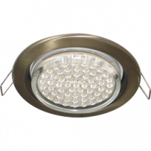 Ecola GX53 H4 светильник встраив. без рефл. чернёная бронза 38х106 - 2 pack