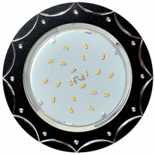 Ecola GX53 H4 DL5384  светильник встраив. без рефл. Звезда Черный/Алюм 20x110 (к+)