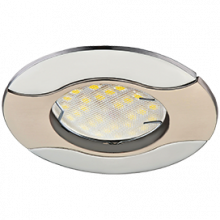 Ecola MR16 HL029S GU5.3 Светильник встр. Волна Сатин-Хром/Хром 32x90 (кd74)