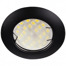 Ecola Light MR16 DL92 GU5.3 Светильник встр. выпуклый Черный матовый 30x80 - 2pack (кd74)