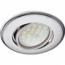 Светильник Ecola MR16 DH03 GU5.3 встр. поворотный выпуклый (скрытый крепеж лампы) Хром 25x88
